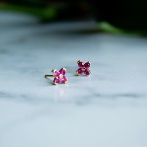 925 silver gold plated studs minimalist girls